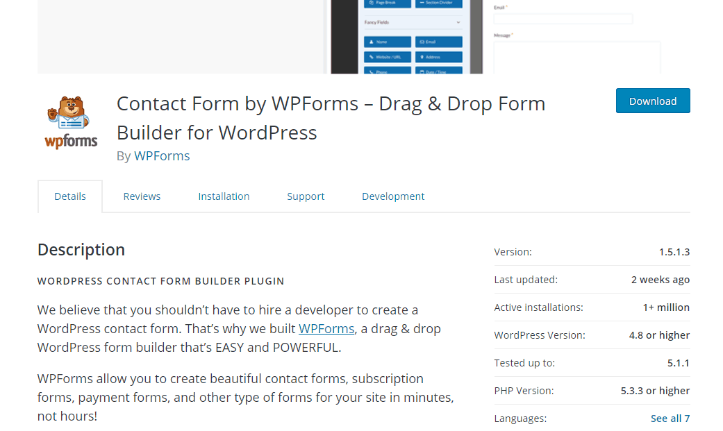 wpforms lite plugin