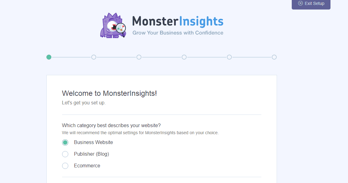 configuration of monsterinsights