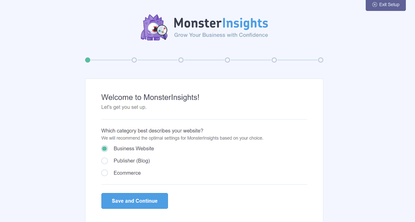 monsterinsights configuration