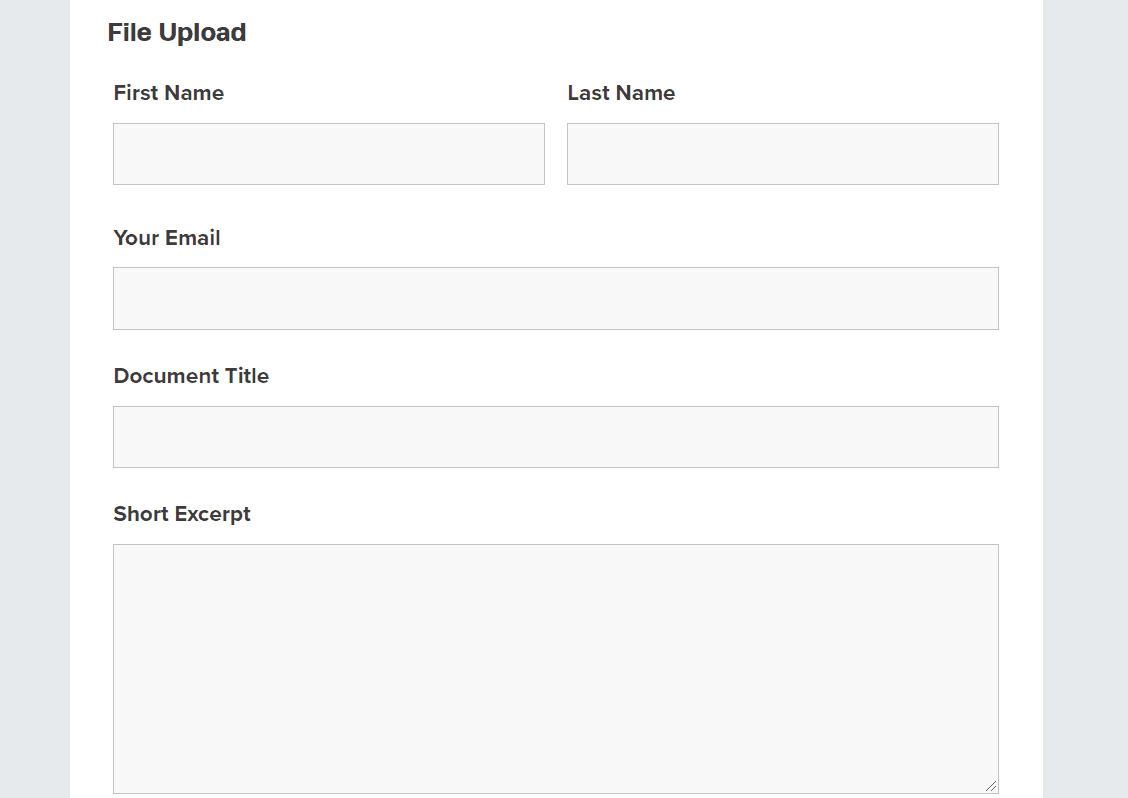 file upload form