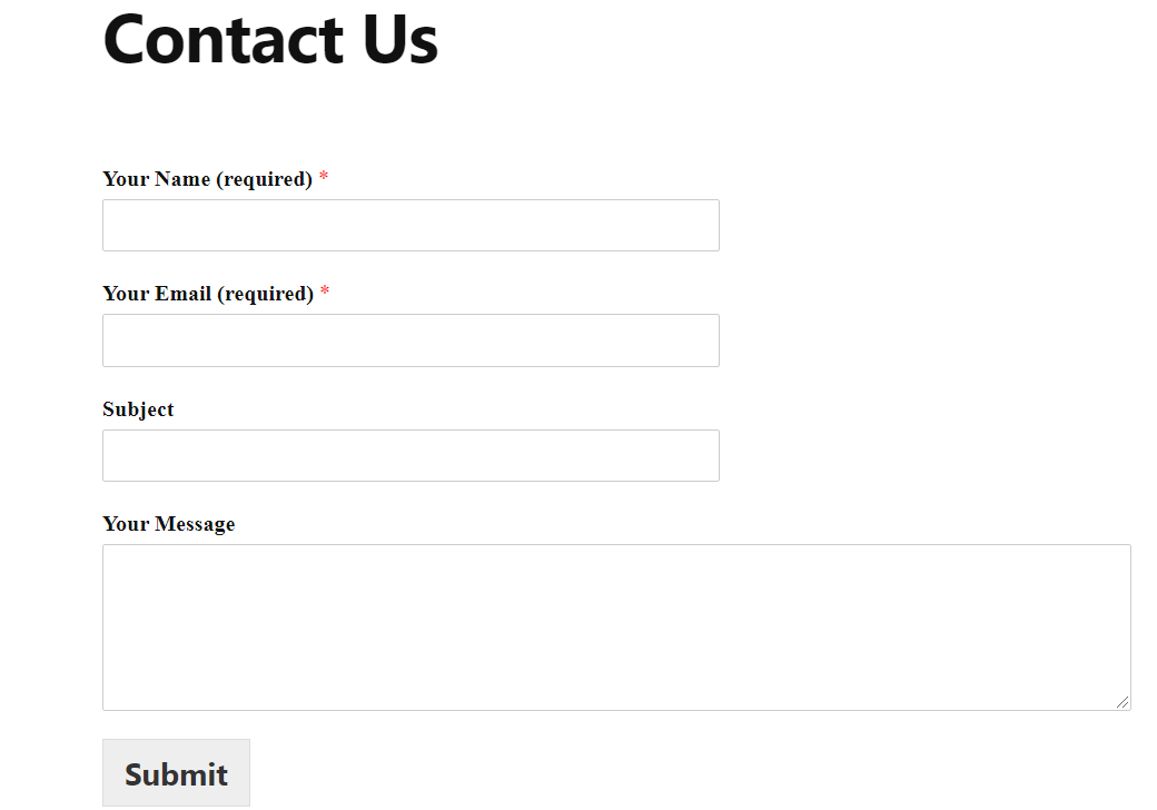 contact page